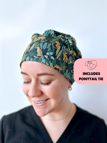 CloudCaps Scrub Cap | Jungle Cat