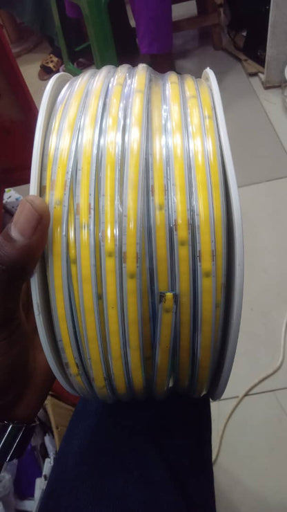 COB LED Flexible Sticker Strip Light Roll - Warm Yellow 50M