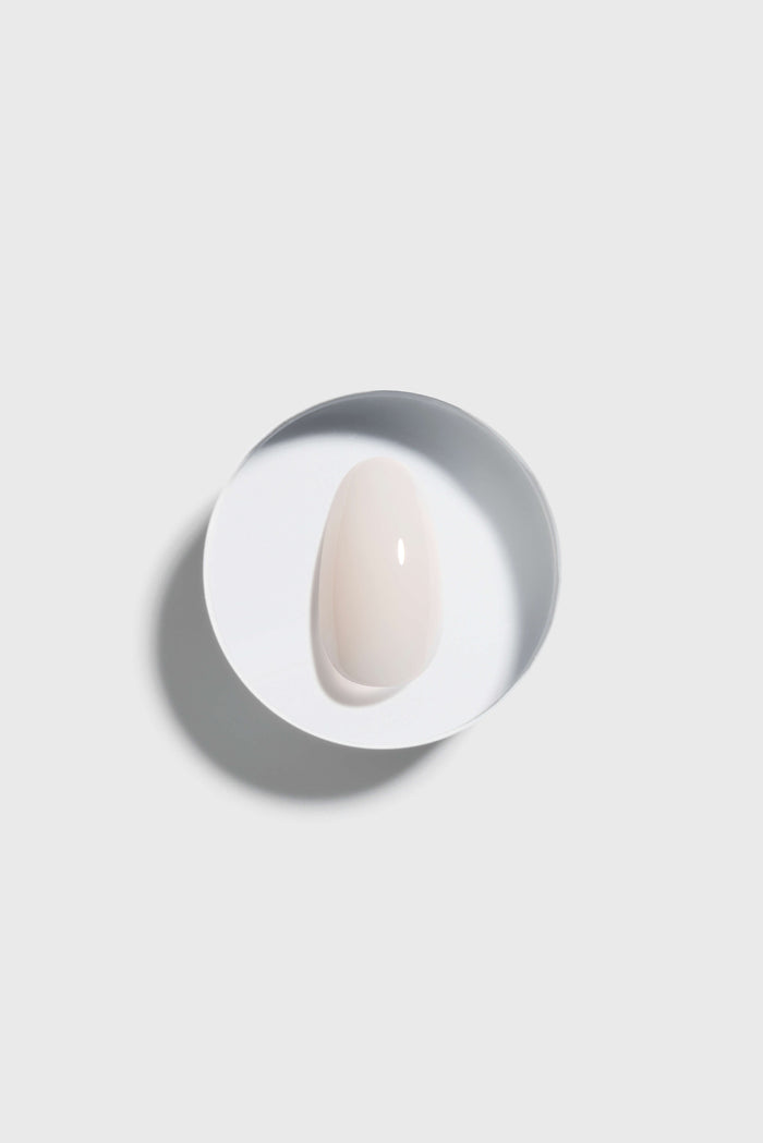 Coconut Milk  press-on nails on a gray background