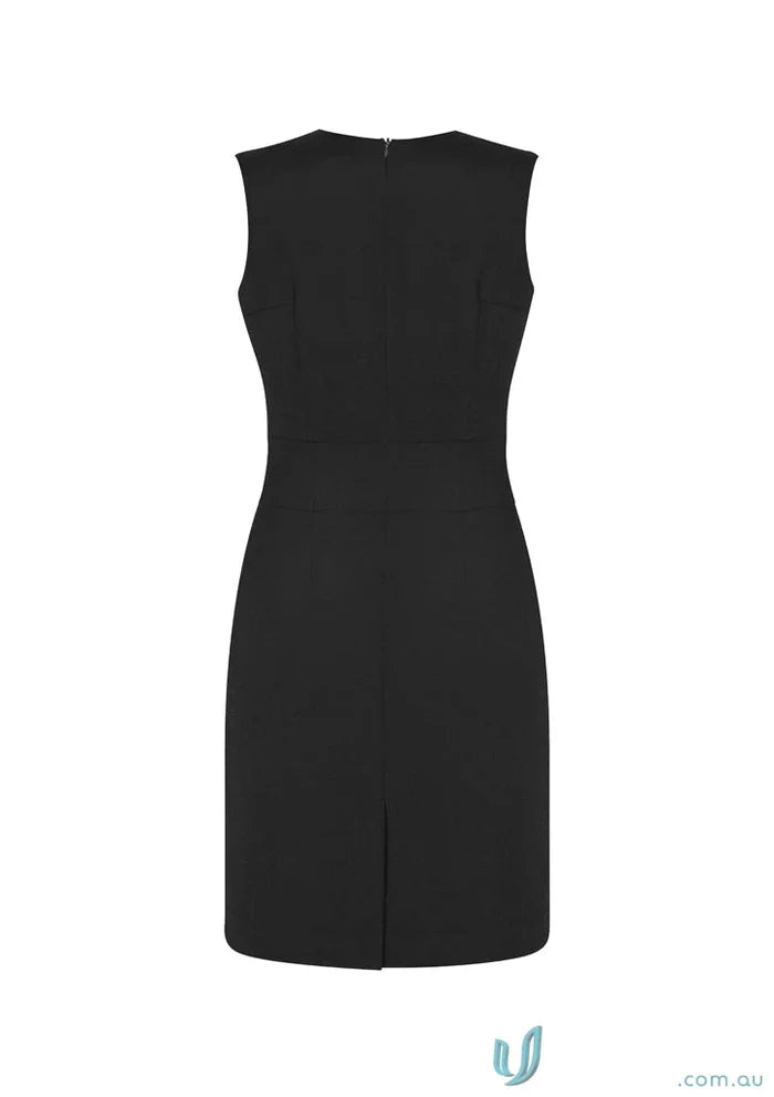 Comfort Wool Sleeveless VNeck Dress for women’s sleeveless style in black