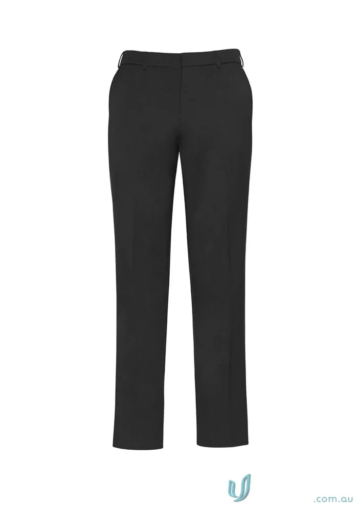Black comfort wool slimline pant with internal security pocket for daily style