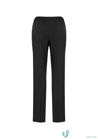 Black straight-leg trousers from Cool Stretch Ultra Comfort Waist Pant collection for women
