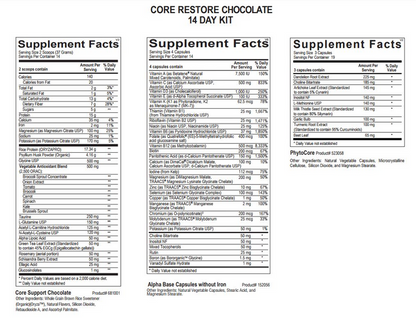 Core Restore Kit Chocolate by Ortho Molecular (7-Day)
