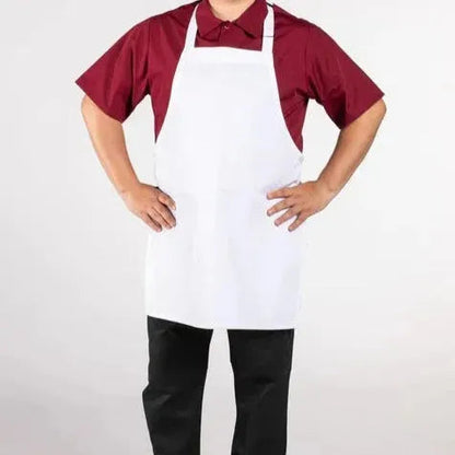 Adjustable Bib Apron / White / 24"X28" 7.50 oz 2 PK