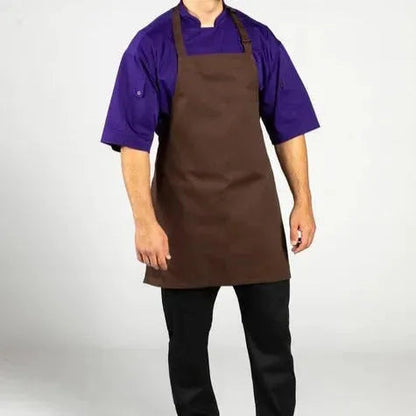 Adjustable Bib Apron / Brown / 24"X28" 7.50 oz 2 PK