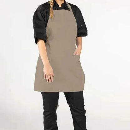 Adjustable Bib Apron 2 Pockets / Khaki / 23"X30" 7.50 oz 2 PK