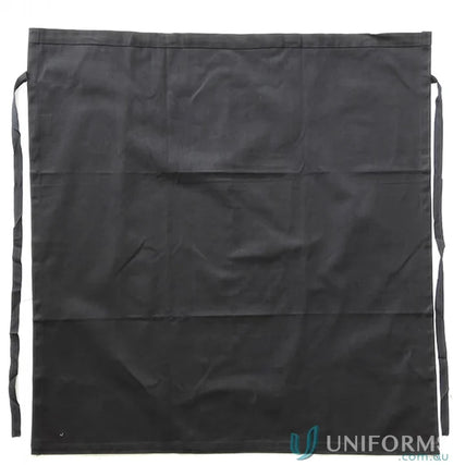 Bocini WA0392 Cotton Drill Three Quarter Apron Without Pocket in Black