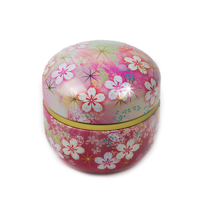 A Cherry Blossom Pink Decorative Japanese Matcha Tin.