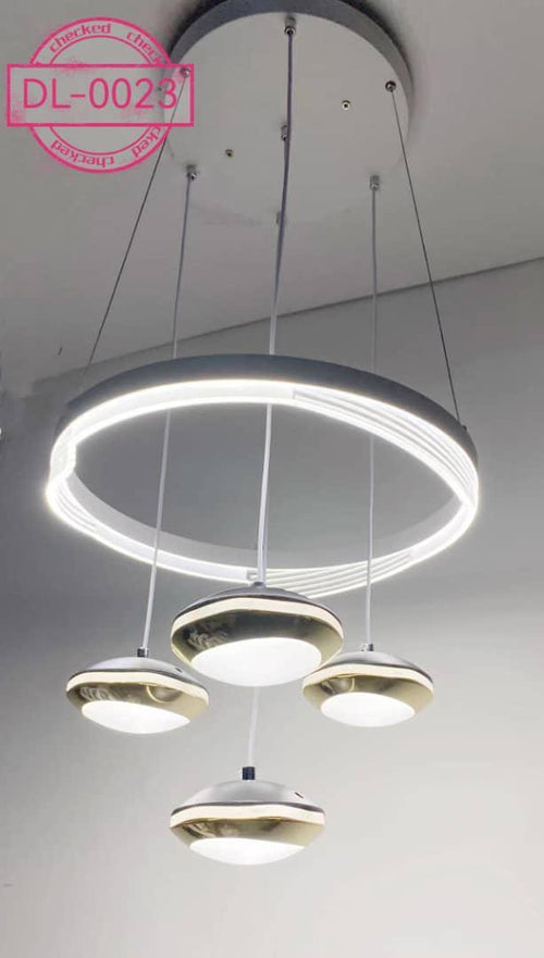 DL-0023 Modern LED Ring Chandelier with Saucer Pendants