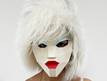 Doll Half Mask<br> DIY Paper Mask Template