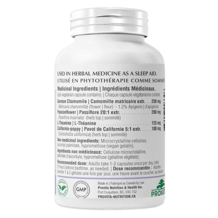 Back of Provita Dream-On™ with Apigenin 60 Capsules