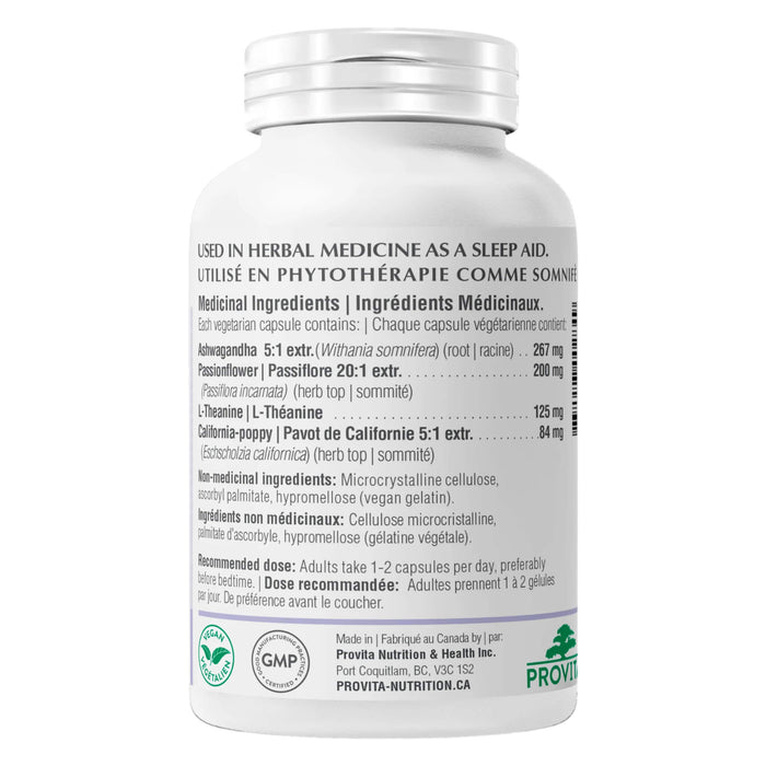 Bottle of Provita Dream-On™ with Ashwagandha Back