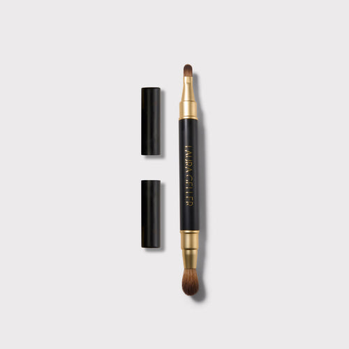 Dual-Ended Retractable Lip + Eyeshadow Brush Soldier with cap