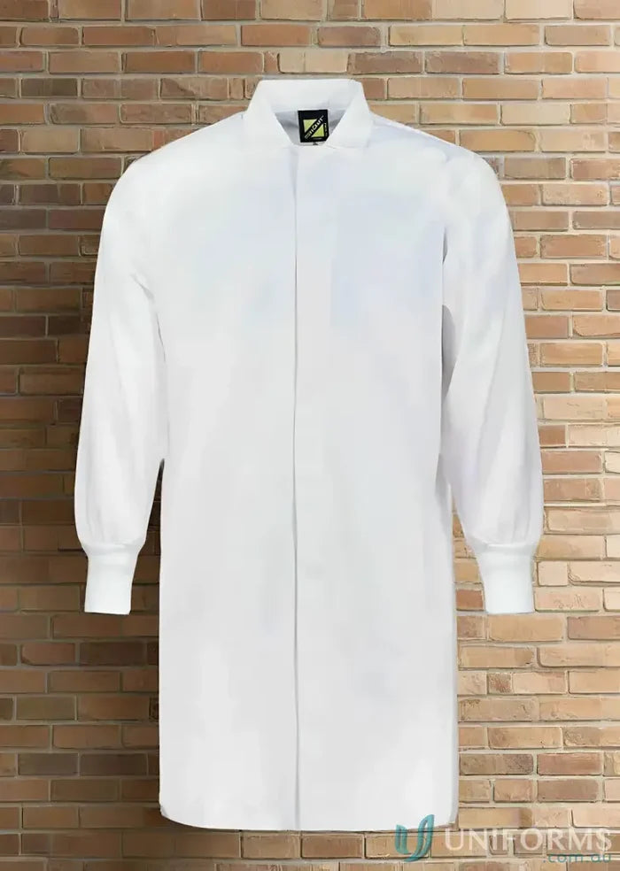 WorkCraft WJ3011 DustCoat With Internal Pocket in White front product image