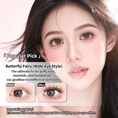 Elyzza Butterfly Fairy Big Eyes False Eyelashes رموش صناعية على شكل عيون كبيرة من إيليزا باترفلاي فيري - Princess Cosmetics Qatar