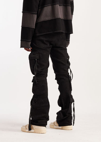 Embellish Icey Black Hawk Cargo Denim Jeans (EMB-S26-26)