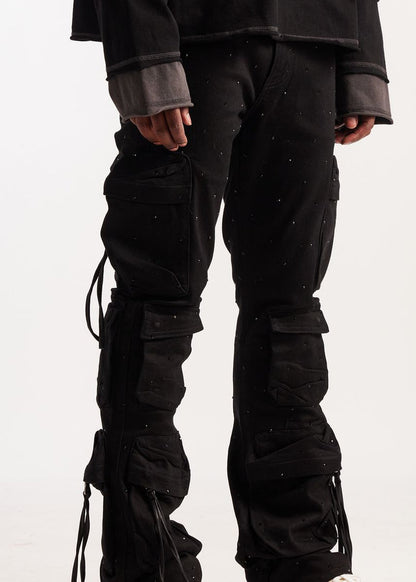 Embellish Icey Black Hawk Cargo Denim Jeans (EMB-S26-26)
