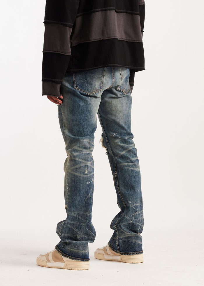 Embellish Vintage Washed Ric Flare Denim Jeans (EMB-S26-25)