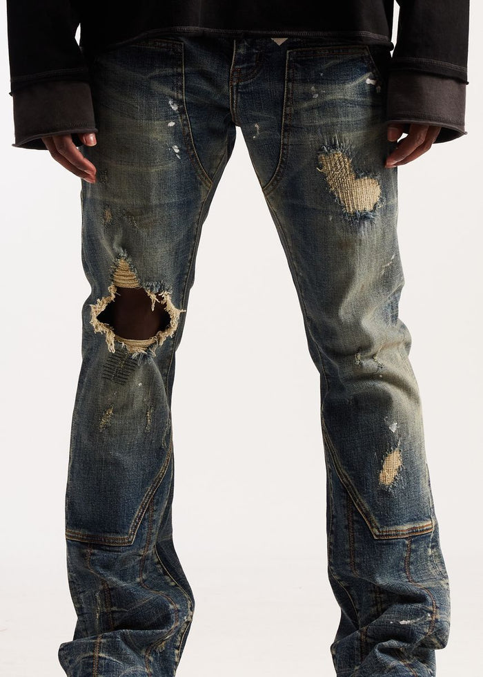 Embellish Vintage Washed Ric Flare Denim Jeans (EMB-S26-25)