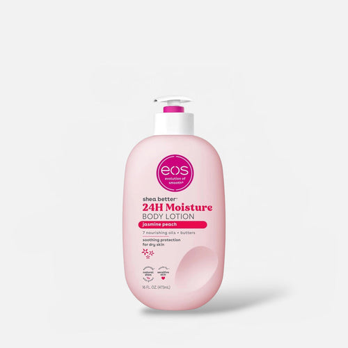 eos Shea Better 24H Moisture Body Lotion - Jasmine Peach 473ml لوشن الجسم إيوس شيا بيتر المرطب لمدة 24 ساعة - برائحة الياسمين والخوخ