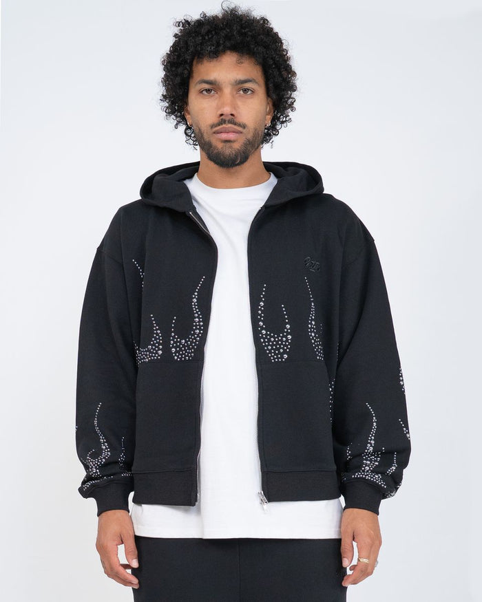 EPTM Metal Flame Zip Up Hoodie - Black (EP12463)