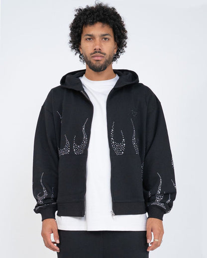 EPTM Metal Flame Zip Up Hoodie - Black (EP12463)