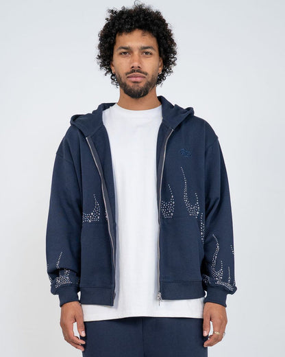 EPTM Metal Flame Zip Up Hoodie - Navy (EP12465)