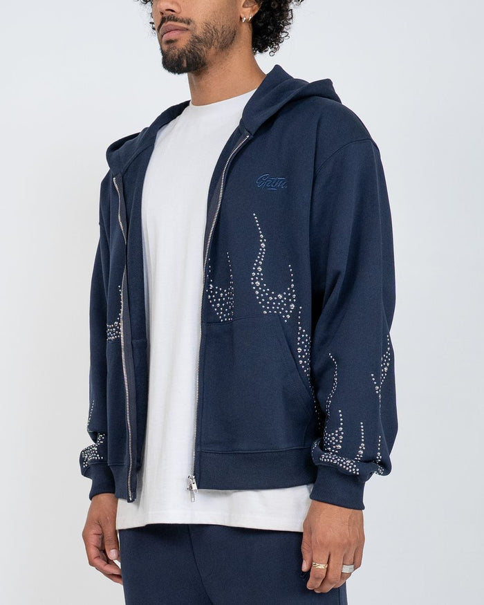 EPTM Metal Flame Zip Up Hoodie - Navy (EP12465)