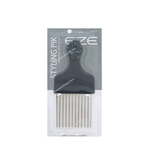 ANNIE metal hair styling pik with black handle for easy hair separation and styling