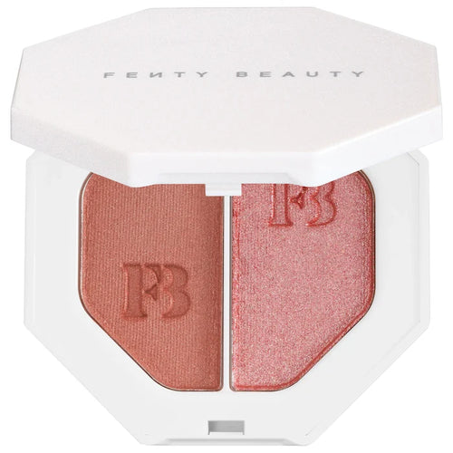 Fenty Beauty Killawatt Freestyle Highlighter Duo in various shades, new in box, showcasing shimmering powder highlighters.