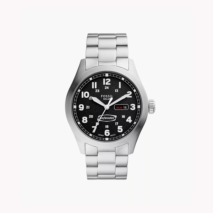 Fossil Defender Solar-Powered Stainless Steel Watch