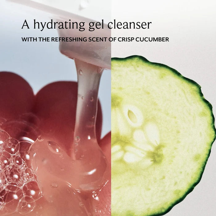Fresh Soy Hydrating Gentle Face Cleanser in a 150ml bottle, with a clear, soft-textured gel and minimalist packaging.