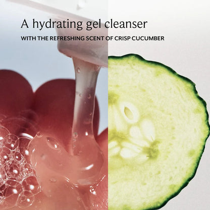 Fresh Soy Hydrating Gentle Face Cleanser in a 150ml bottle, with a clear, soft-textured gel and minimalist packaging.