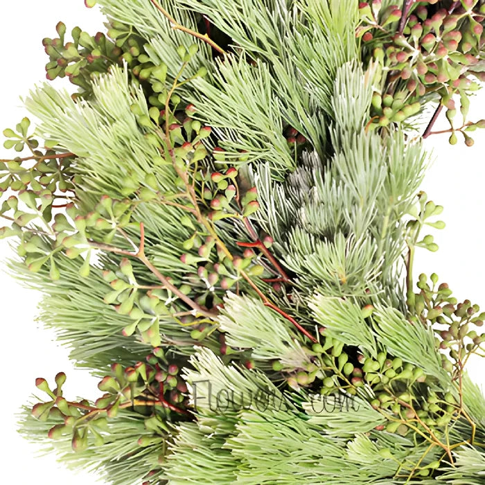 Fresh Woolly Bush and Leafless Seeded Eucalyptus Wreaths