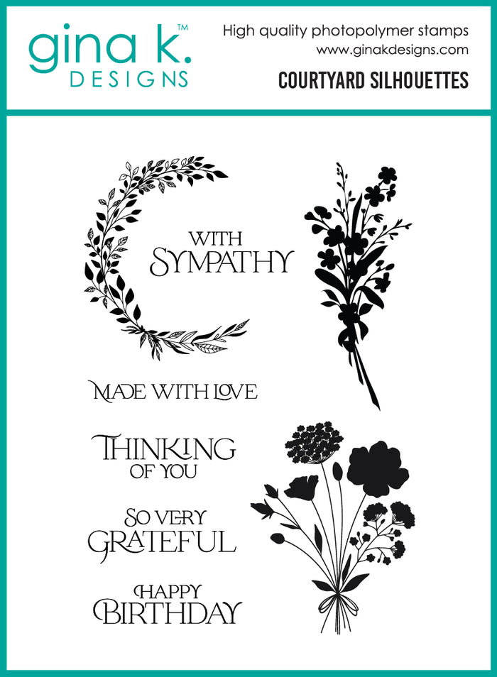 Gina K. Designs - Stamp & Die Set - Courtyard Silhouettes. At Embellish Away in Bowmanville Ontario Canada.