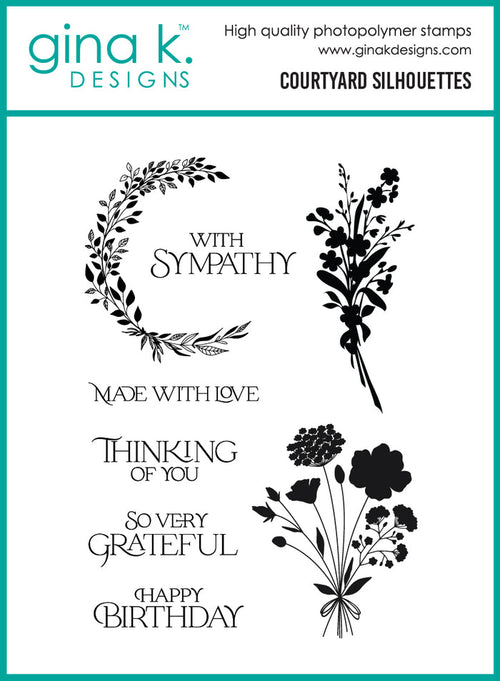 Gina K. Designs - Stamp & Die Set - Courtyard Silhouettes. At Embellish Away in Bowmanville Ontario Canada.