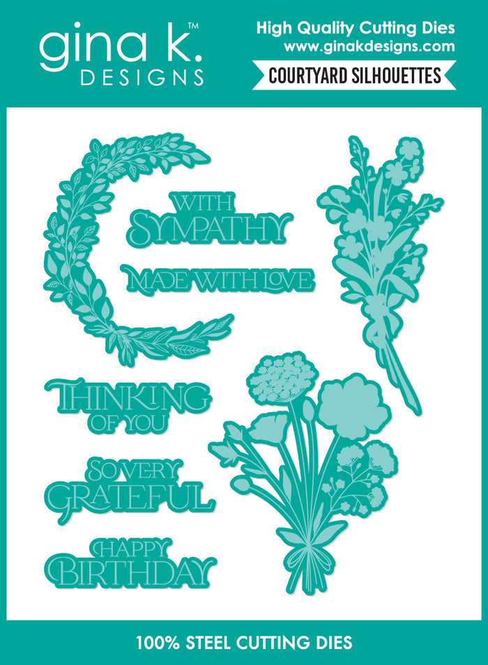 Gina K. Designs - Stamp & Die Set - Courtyard Silhouettes. At Embellish Away in Bowmanville Ontario Canada.