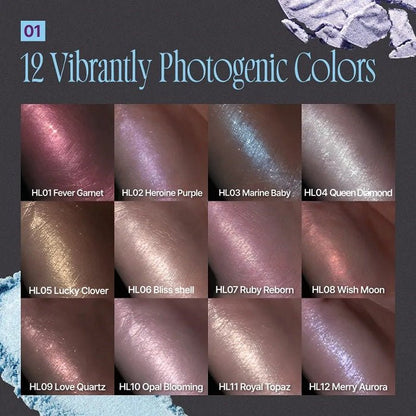 GLITZ STONE HIGHLIGHTER HL12 MERRY AURORA - Iluminator Cu Textura Satinata - skinseen.ro