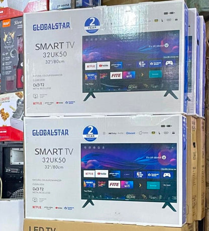 Globalstar 32UK50 32" frameLess Smart TV - DVB-T2 with Netflix & YouTube