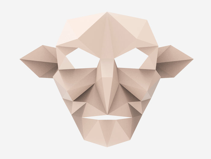 Goblin Half Mask<br> DIY Paper Mask Template