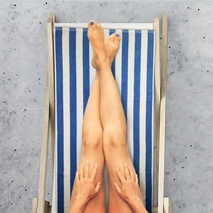 GOC Collection Cabana Pool Towels Blue Stripes - Rifz Textiles Inc