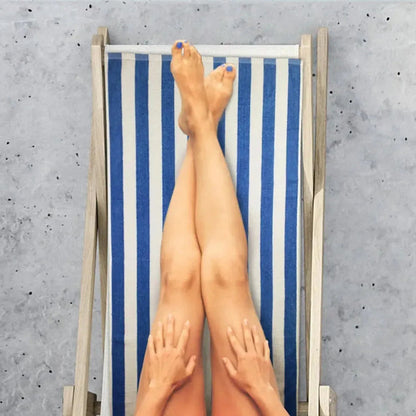 GOC Collection Cabana Pool Towels Blue Stripes - Rifz Textiles Inc