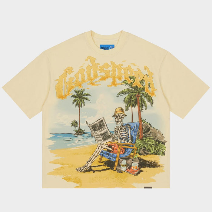 Godspeed Skeleton Beach II T-Shirt - Bone
