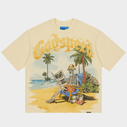 Godspeed Skeleton Beach II T-Shirt - Bone