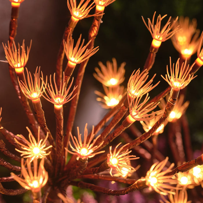 Gold Dandelion Starburst Solar Stake Light | Summer Decoration