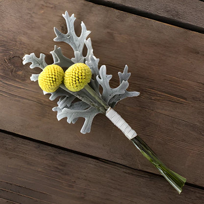 Golden Ray Bouquet and Boutonniere