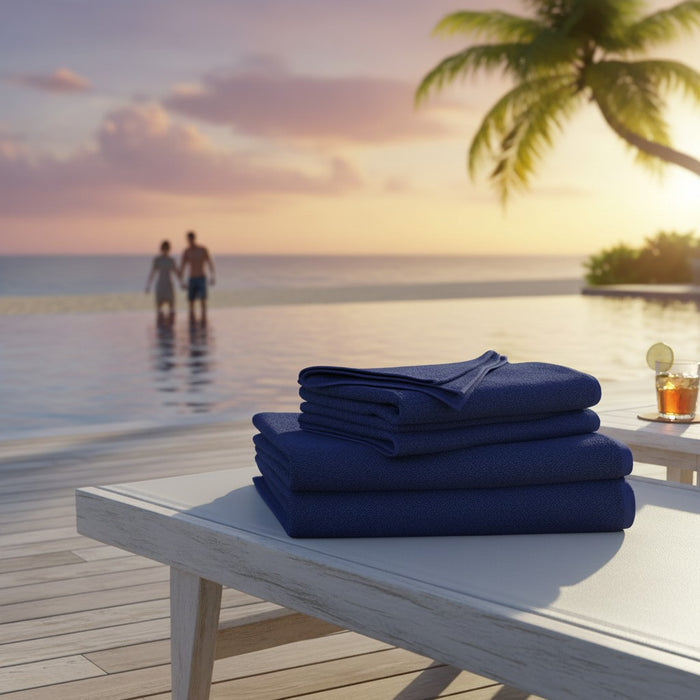 Pool Towels / Navy Blue / 32"X66" 18.50 lb 6 PK
