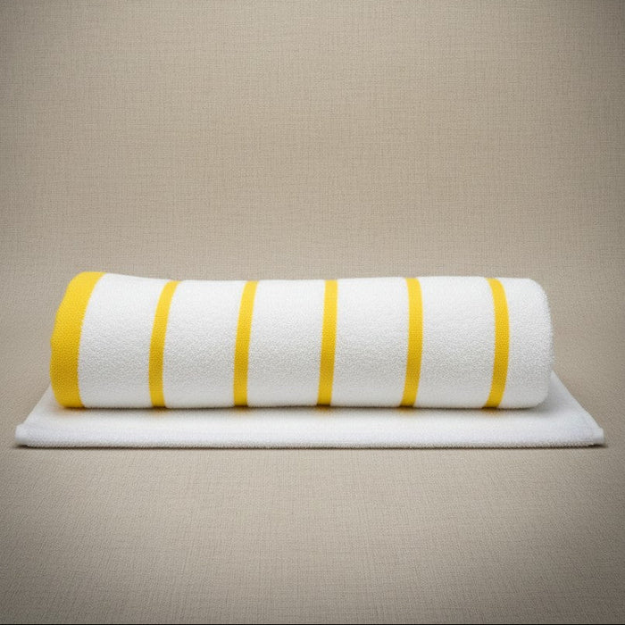 Pool Towels / Yellow Stripes / 30"X60" 12.50 lb. 12 PK