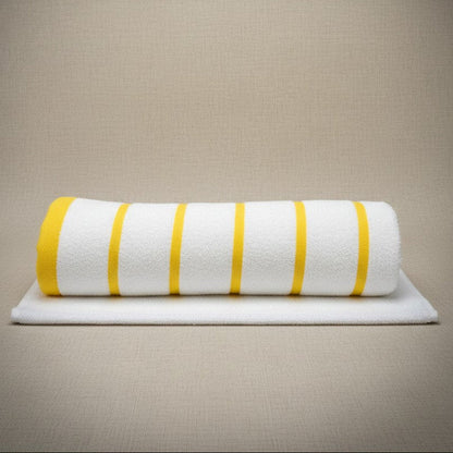 Pool Towels / Yellow Stripes / 30"X60" 12.50 lb. 12 PK