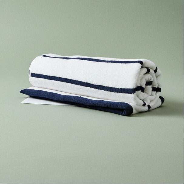 Pool Towels / Navy Stripes / 30"X60" 12.50 lb. 3 Dz Box